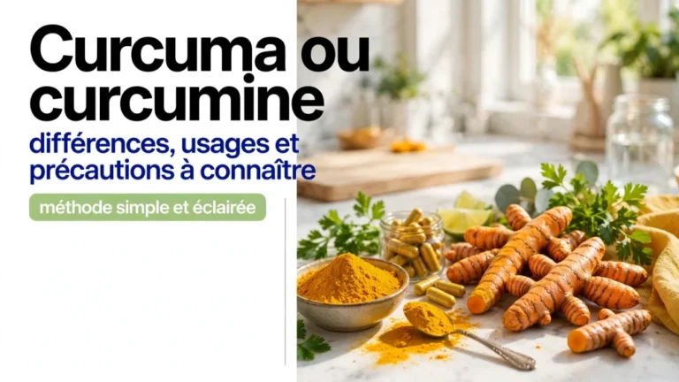 Curcuma ou curcumine : différences, usages et précautions à connaître